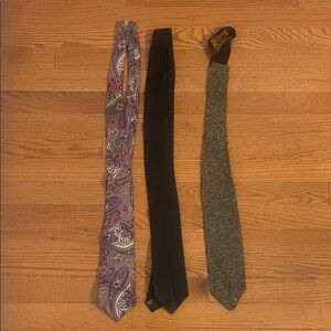 Classic Paisley, Black, and Tweed Tie Collection
